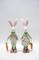 18.5&#x22; Polka Dot Coat Rabbit Standing Easter Figurine